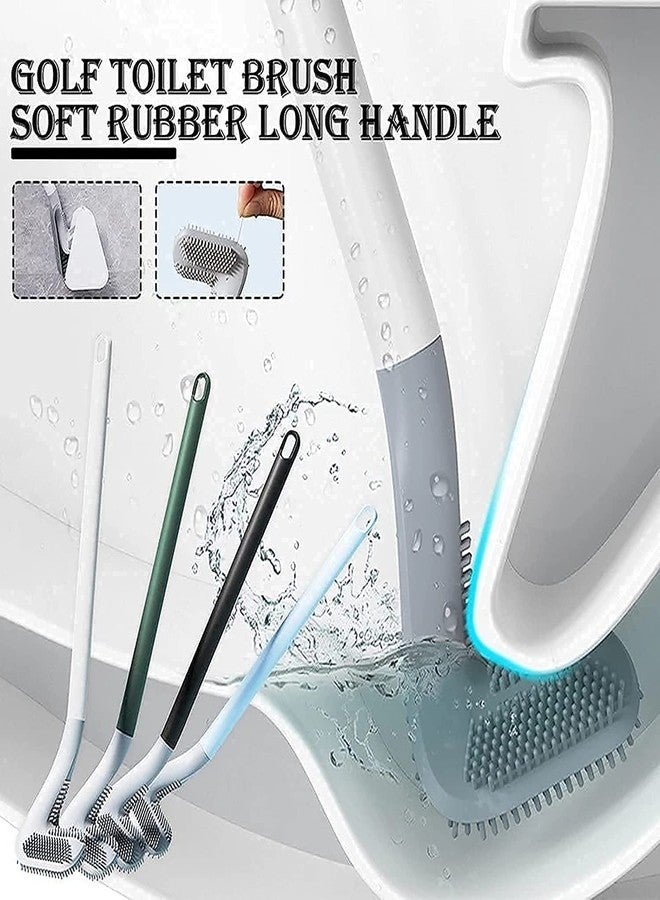 QUEBERS Silicone Golf Toilet Cleaner Brush with Magic Sticker Hook (1) - Image 4